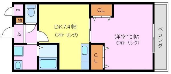 アズール羽衣の間取り