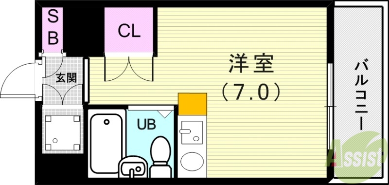 神戸市垂水区城が山のマンションの間取り