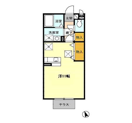 セジュール柳川IIの間取り