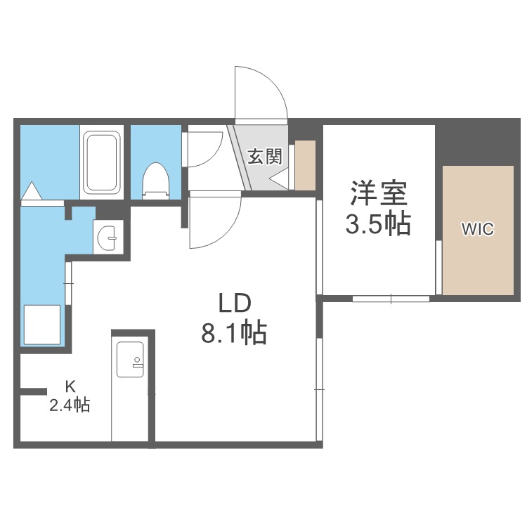 エアフォルク学園前の間取り