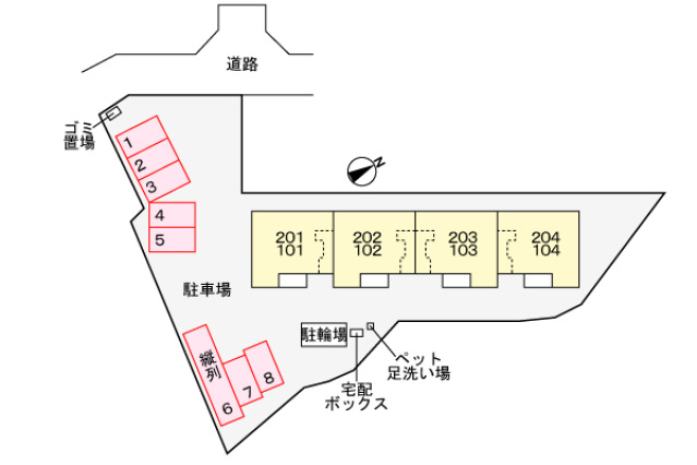 【広島市安芸区中野東のアパートのコンビニ】