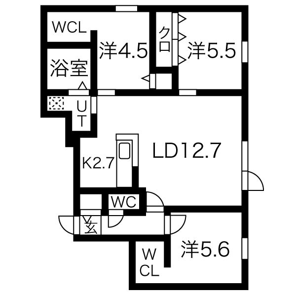 GLASS MARE HACHIKENの間取り