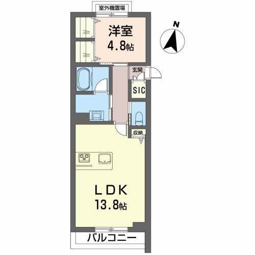 長野市中越のマンションの間取り