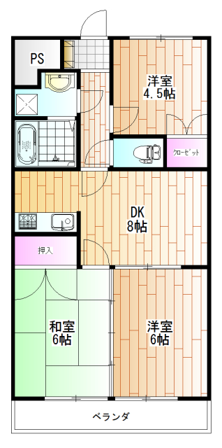 サンライト西橋本の間取り