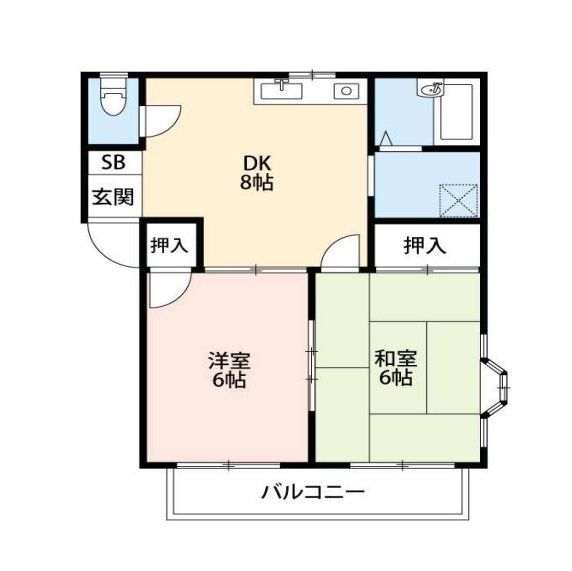 所沢市上新井のアパートの間取り