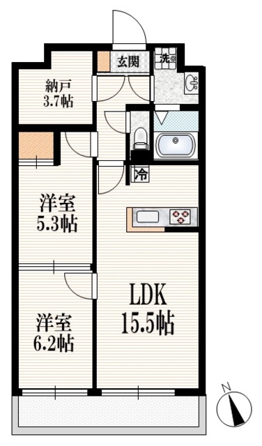 杉並区井草のマンションの間取り