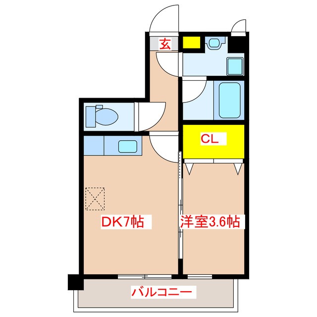 ロイヤルセンチュリー川内駅中央の間取り