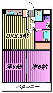 蕨市塚越のマンションの間取り