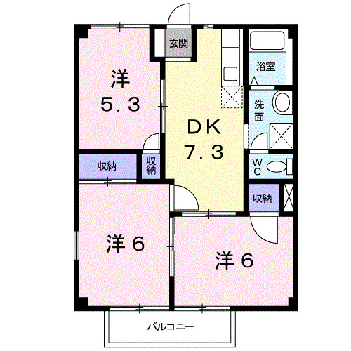 【橋本市岸上のアパートの間取り】