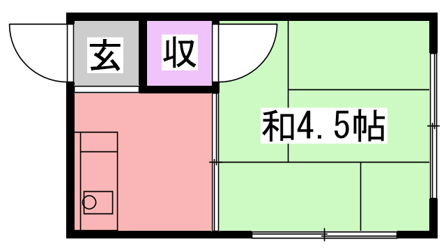 西宮市今津大東町のアパートの間取り