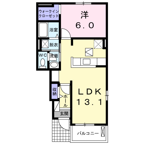 ベル アンジュ Aの間取り