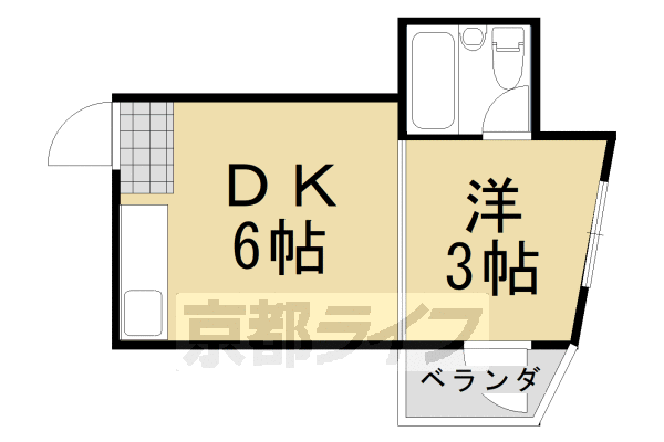 【京都市西京区大枝塚原町のマンションの間取り】