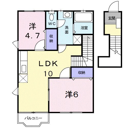 サン　パティオＢの間取り