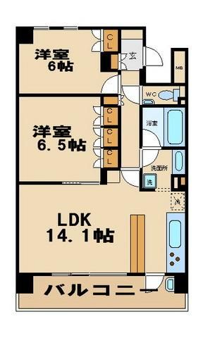 世田谷区砧のマンションの間取り