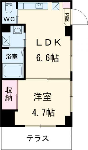 世田谷区上用賀のマンションの間取り