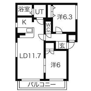 シャテニエ1014の間取り