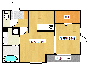 加古川市加古川町中津のアパートの間取り