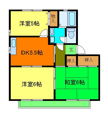 オリーブハイツの間取り