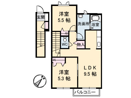 シャーメゾン明月Ｆ・Ｇの間取り