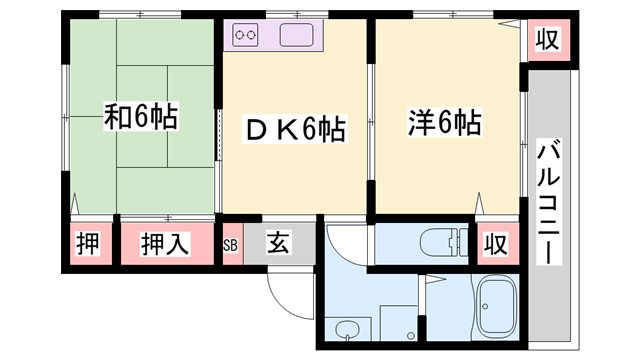 播磨ハイツの間取り