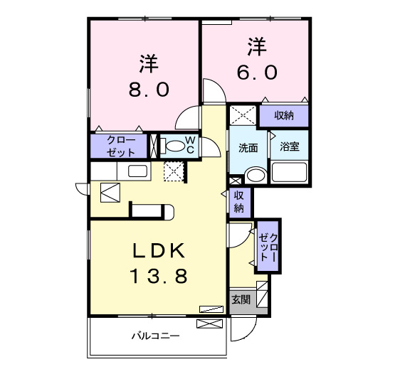 ラフィネＭＳ　Ａの間取り