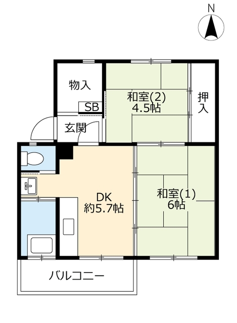 ＵＲあけぼのの間取り