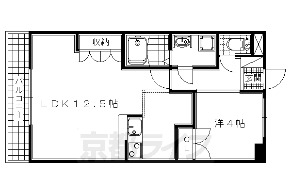 【木津川市城山台のアパートの間取り】