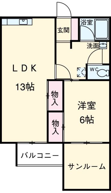 名古屋市名東区社台のマンションの間取り