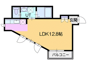 小樽市新光のアパートの間取り