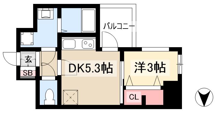 プレサンス今池駅前フェルディノの間取り