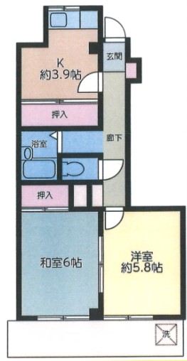 葛飾区東立石のマンションの間取り