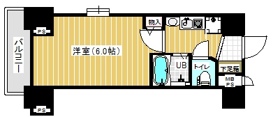 エステムコート神戸ハーバーランド前の間取り