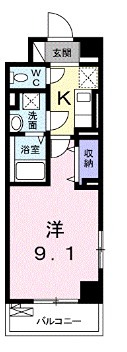 姫路市花影町のマンションの間取り