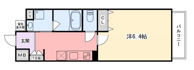 姫路市船丘町のマンションの間取り