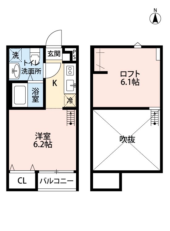 座間市入谷東のアパートの間取り