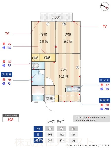 飯塚市相田のアパートの間取り