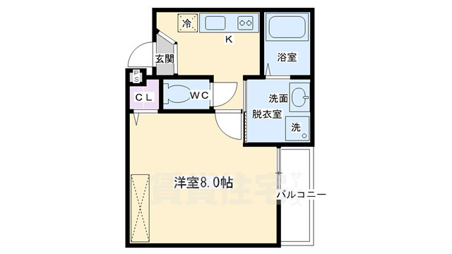 京都市上京区笹屋４丁目のマンションの間取り