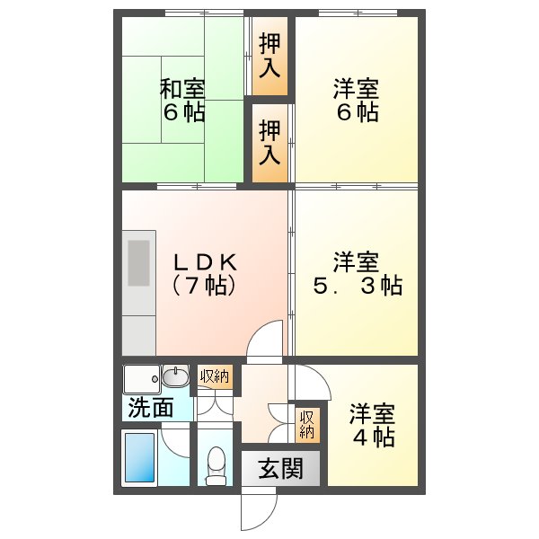 メゾン津山の間取り