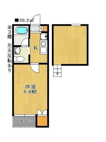 船橋市前原西のアパートの間取り
