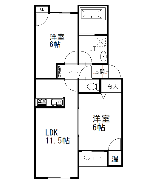 ベルリード昭和中央の間取り