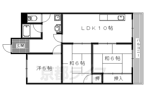 家具町ハイツの間取り