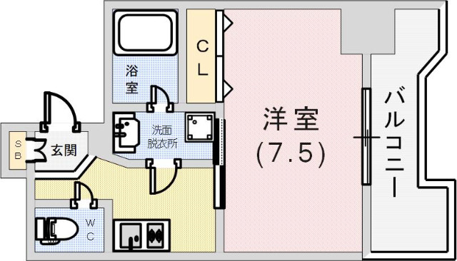 エイペックス神戸みなと元町CoastLineの間取り写真