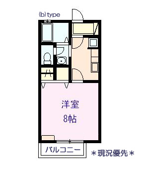 長野市篠ノ井御幣川のアパートの間取り