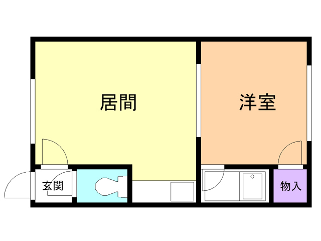 苫小牧市柏木町のアパートの間取り