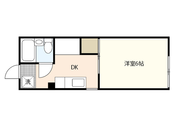 広島市中区榎町のマンションの間取り