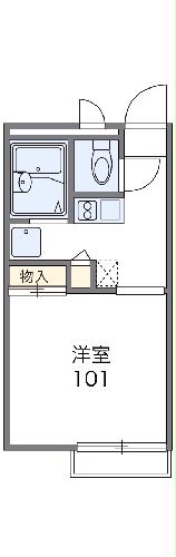 レオパレスはーとぼっくすＳの間取り