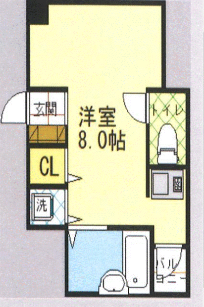 大阪市此花区四貫島のマンションの間取り
