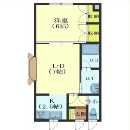 函館市昭和のアパートの間取り