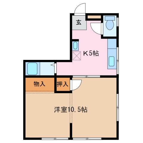 松阪市嬉野野田町のマンションの間取り