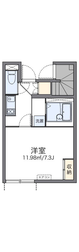 愛知県名古屋市天白区道明町（アパート）の賃貸物件の間取り